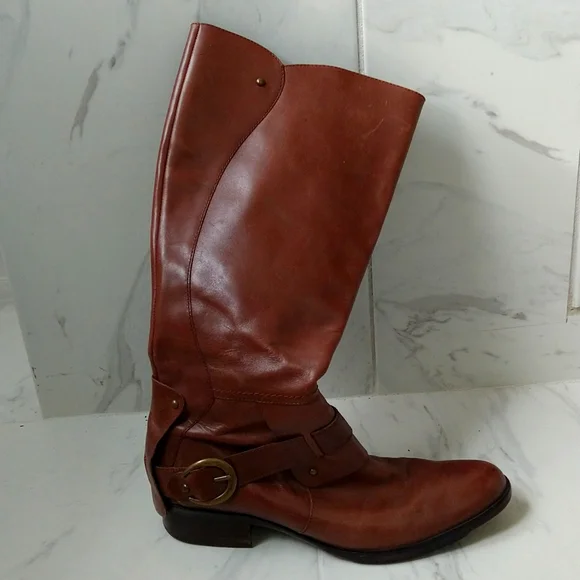 Sam Edelman Kailee Leather Equestrian Boots - Picture 4 of 5
